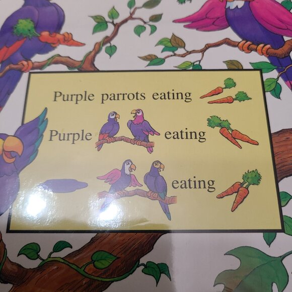 Purple Parrots Eating Carrots - A Rebus Reader -Time-Life Early Learning Program - Picture 2 of 4